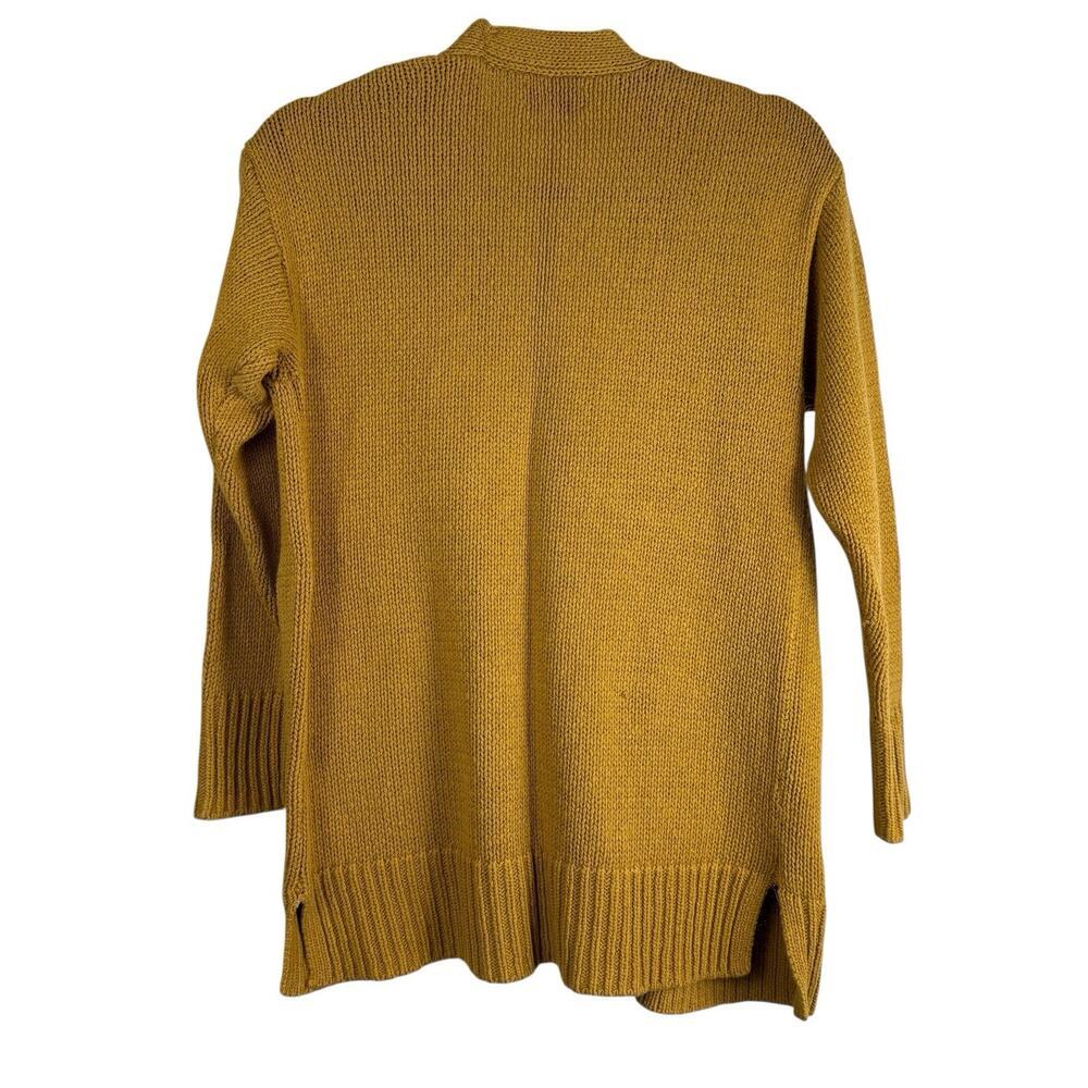 Lucky Brand Sweater Womens Small Gold Yellow Cardigan Open Front Long Sleeve - Picture 7 of 9